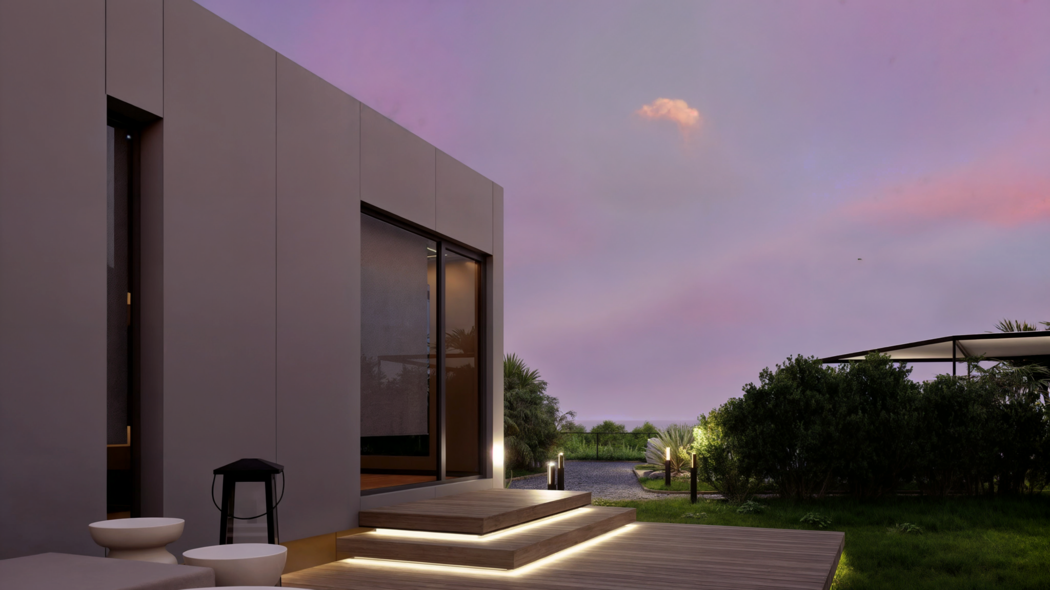 Rincón del surf exterior